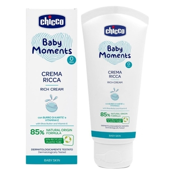 CHICCO Baby Moments vyživující krém  85% přírodních složek 0m+ 100 ml