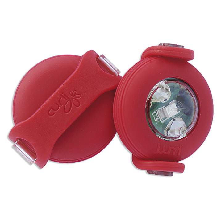 E-shop CURLI Luumi LED bezpečnostní světélko na obojek červené 2 ks
