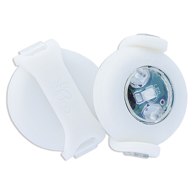Levně CURLI Luumi LED bezpečnostní světélko na obojek bílé 2 ks