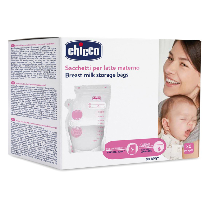 E-shop CHICCO Sáčky na mateřské mléko 250 ml 30 ks