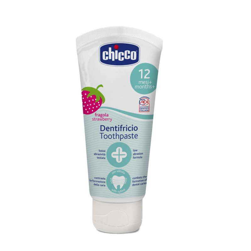 E-shop CHICCO Pasta zubní jahoda bez fluoru 12m+ 50 ml