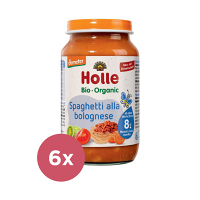 HOLLE Bio boloňské špagety masozeleninový příkrm 220 g 6 ks