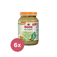 HOLLE Bio brambor, hrášek a cuketa - zeleninový příkrm 190 g 6 ks
