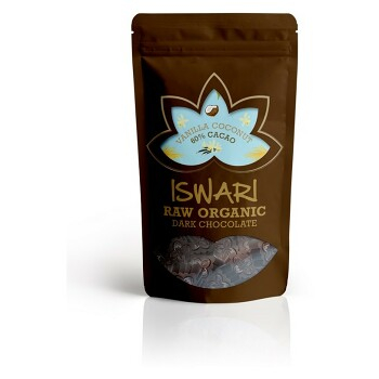 ISWARI Bio čokoládové bonbóny Vanilla coconut 60% Cacao 200 g