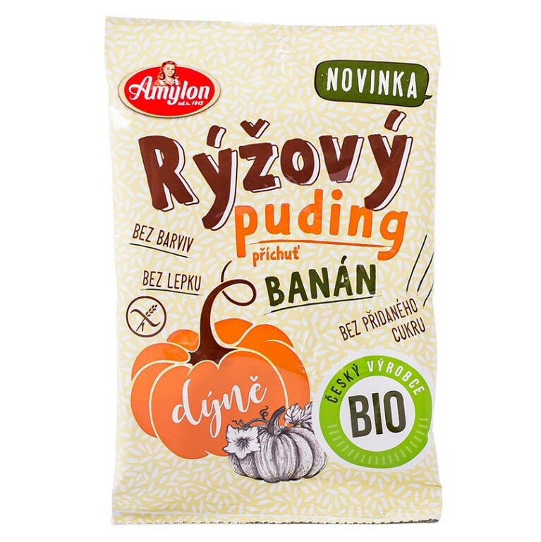 E-shop AMYLON Rýžový puding s dýní a příchutí banánu 40 g BIO