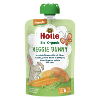 HOLLE Veggie bunny Bio pyré mrkev, batáty a hrášek 6m+ 100 g