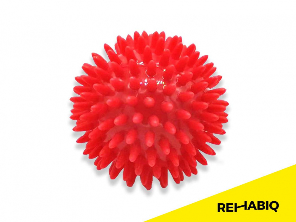 REHABIQ Masážní míček ježek červený 8 cm