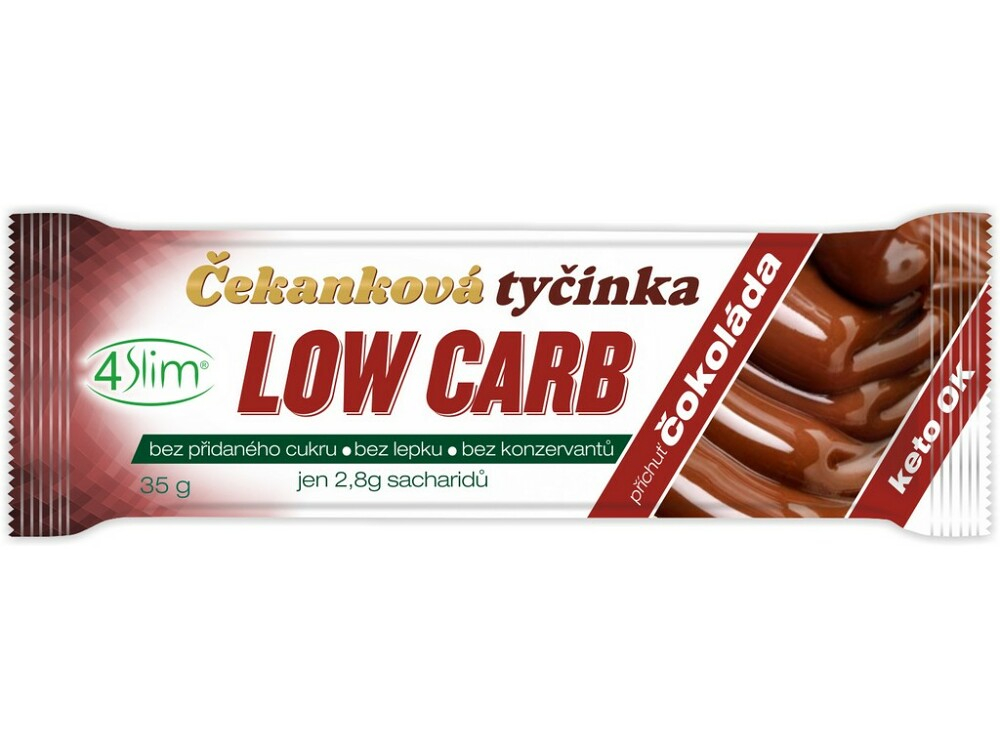 E-shop 4SLIM Čekanková tyčinka Low Carb příchuť čokoláda 35 g