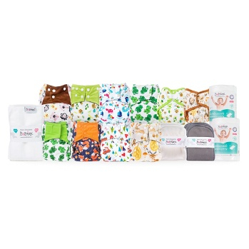 BOBÁNEK Akční kombi sada plenek 10 ks + 16x vkládací pleny + 2x prefold + 2x separační pleny 1ASKV (Látkové pleny)