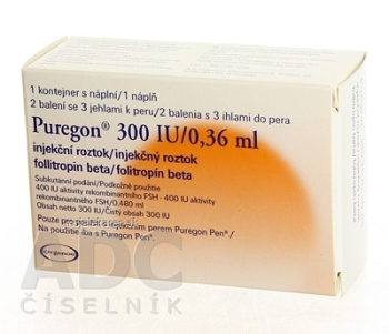 PUREGON 300 IU/0.36ML  1X0.36ML+6J Injekční roztok
