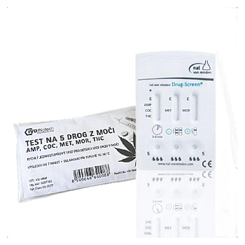IVD BIOTECH Test na 5 drog (AMP, COC, MET, MOR, THC) z moči 1 kus (Drogové testy) - Drogové