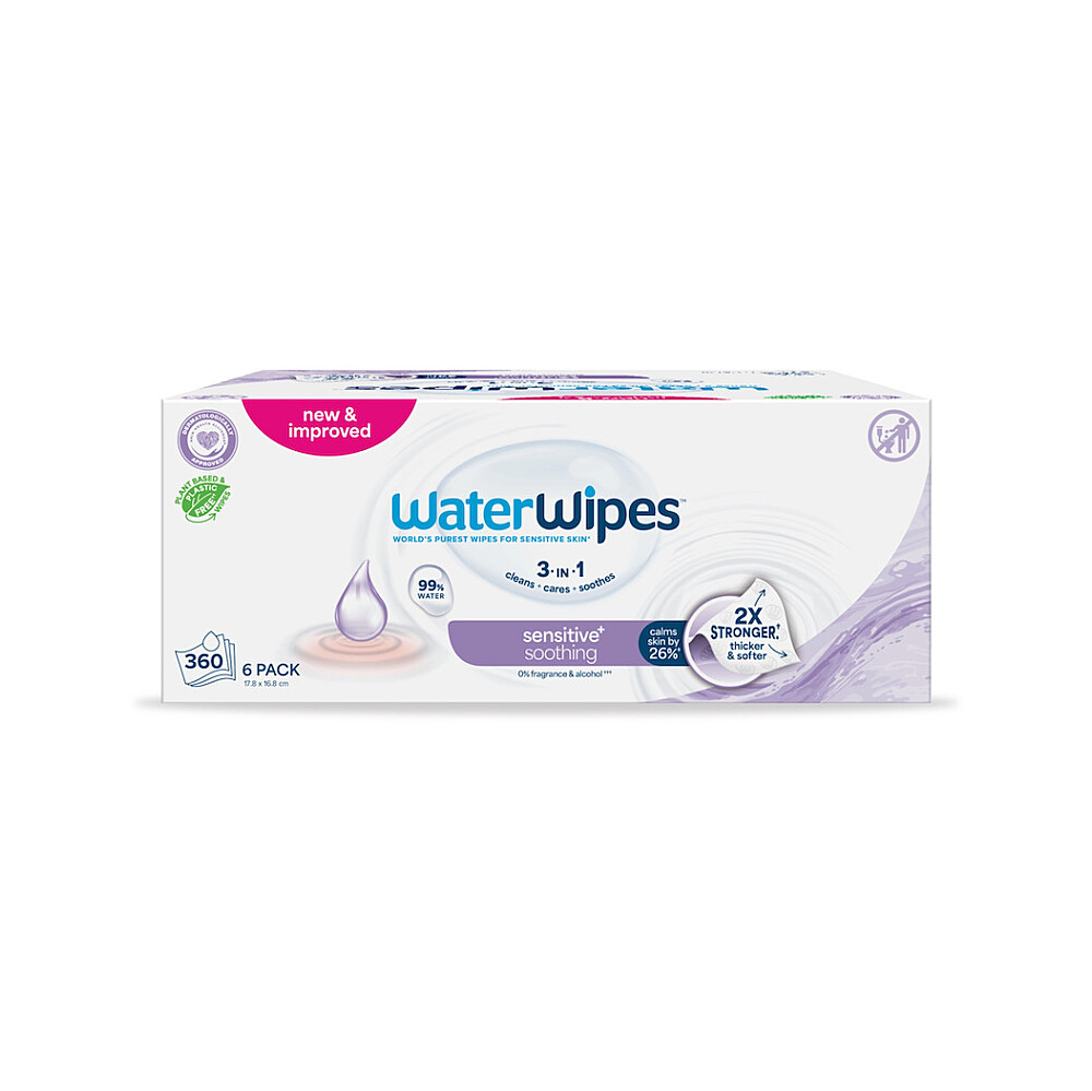 6X WATERWIPES Ubrousky vlhčené Soothing clean 3in1 60 ks (360 ks)