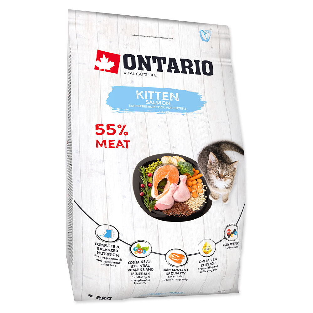 E-shop ONTARIO Kitten salmon granule pro kočky 2 kg