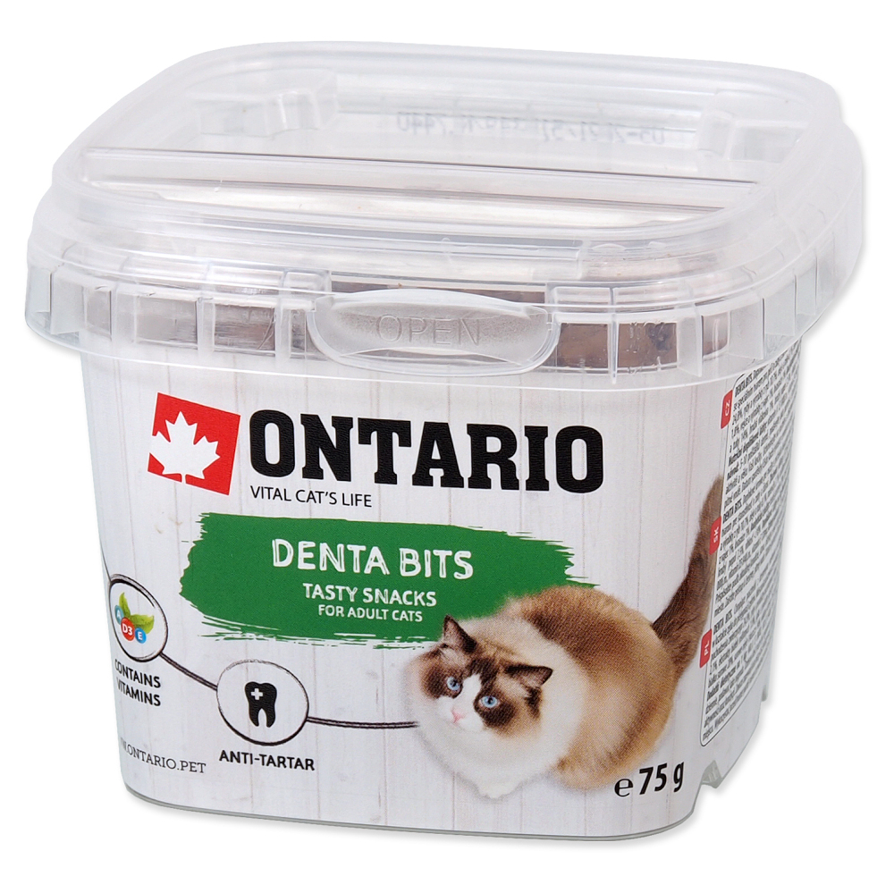Levně ONTARIO Dentální polštářky pro kočky 75 g
