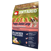 ONTARIO Puppy & Junior large chicken & potatoes pro štěňata 2,25 kg