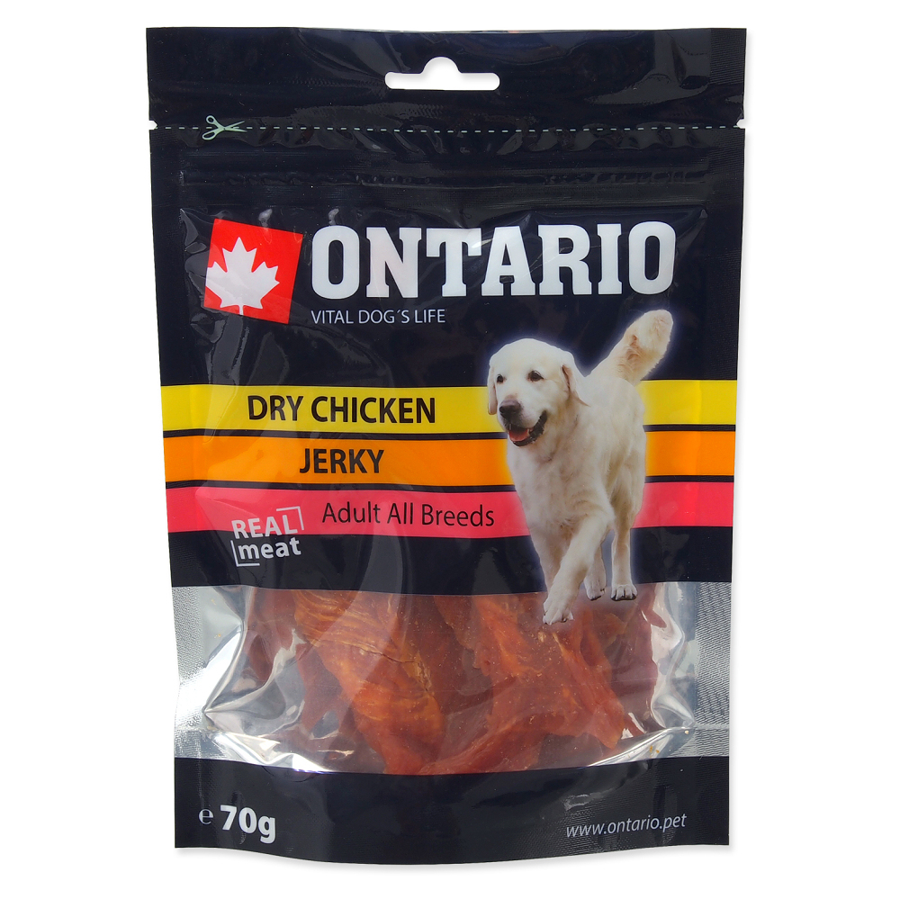 ONTARIO Sušené kuřecí plátky pro psy 70 g