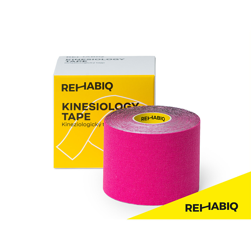 REHABIQ Kinesiology tape tejpovací páska růžová 5 cm x 5 m