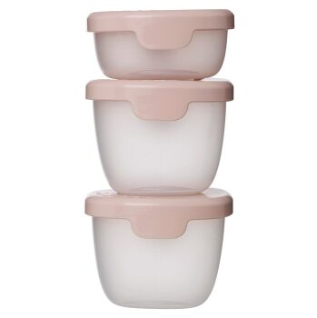B.BOX Sada růžových krabiček Snack tubs 3 kusy (Svačinové boxy)