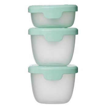 B.BOX Sada zelených krabiček snack tubs 3 kusy (Svačinové boxy)