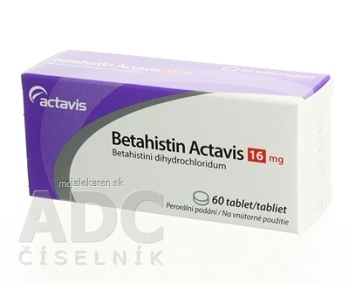 BETAHISTIN ACTAVIS 16 MG  60X16MG Tablety