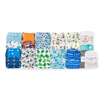 BOBÁNEK Akční sada AIO plenek 10 ks + 7x vkládací pleny + 1x separační pleny 3AS10 (Látkové pleny)