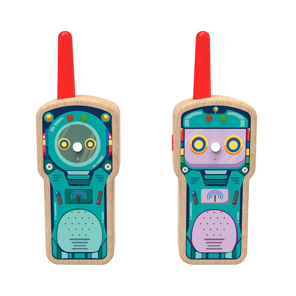 2KIDS TOYS Dřevěné dětské vysílačky robot 2 kusy
