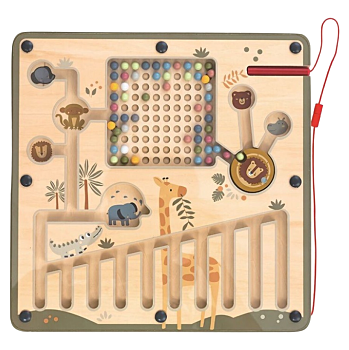2KIDS TOYS Magnetická hrací deska safari (Dřevěné hračky) - Magnetické