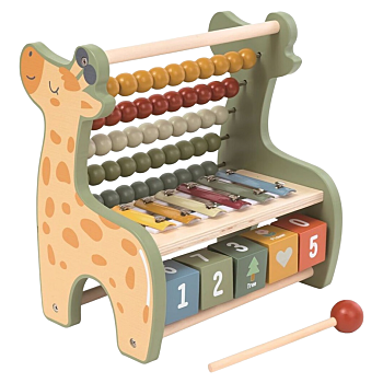 2KIDS TOYS Multifunkční počítadlo žirafa (Dřevěné hračky) - Matematické