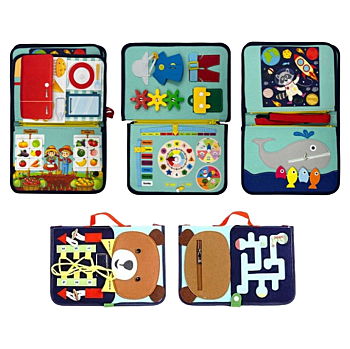 2KIDS TOYS Senzorická busy kniha medvídek (Senzorické hračky)