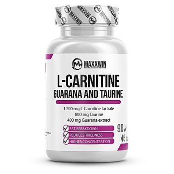 MAXXWIN L-carnitine guarana taurine 90 kapslí (L-Carnitin)