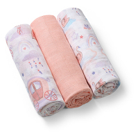 BABYONO Pleny mušelínové super soft broskvové 70 x 70 cm 3 ks