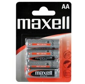 MAXELL R6 4BP AA Zn tužkové baterie 4 ks