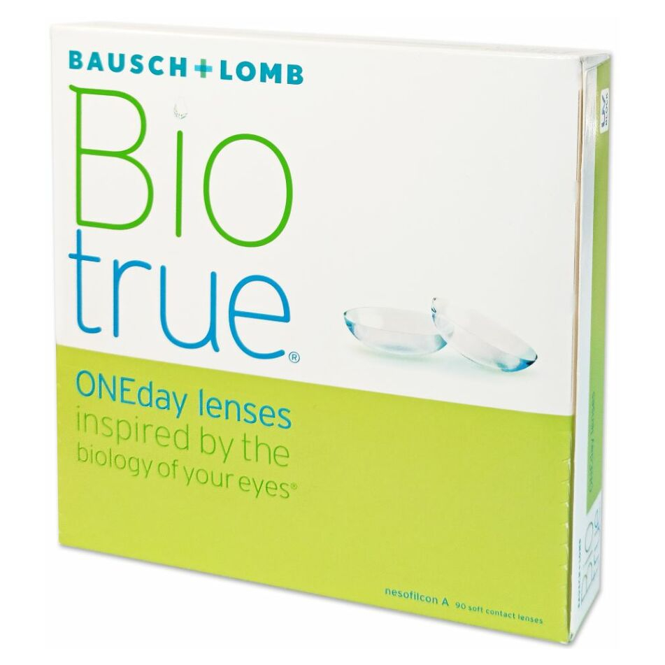 BAUSCH & LOMB Biotrue oneday jednodenní 90 čoček, Počet dioptrií: -8,00, Průměr: 14,2, Zakřivení: 8,6, Počet kusů v balení: 90 ks