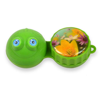 POUZDRO 3D Na kontaktní čočky 1 ks, Barva: Zelená