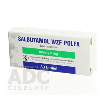 SALBUTAMOL WZF POLFA 2 MG  30X2MG Tablety