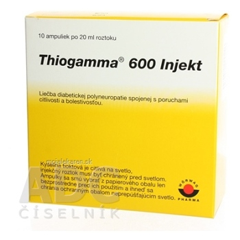 THIOGAMMA 600 INJECT  10X20ML/600MG Injekční roztok