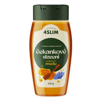 4SLIM Čekankové slazení s příchutí medu 350 g (Tekutá sladidla) - Nízkosacharidové (Low Carb)