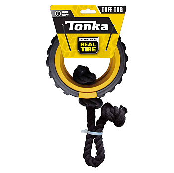 TONKA Hračka pro psy gumové mega tahadlo s lanem a vložkou 38 cm (Házedla)