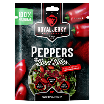 ROYAL JERKY Peppers beef bites hovězí sušené kousky příchuť paprika 50 g
