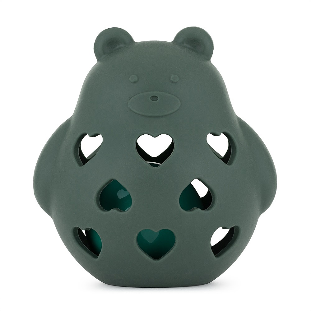 PETITE&MARS Hračka silikonová s chrastítkem Bear Basil Misty Green 0m+ koupíte na Lekarna.cz