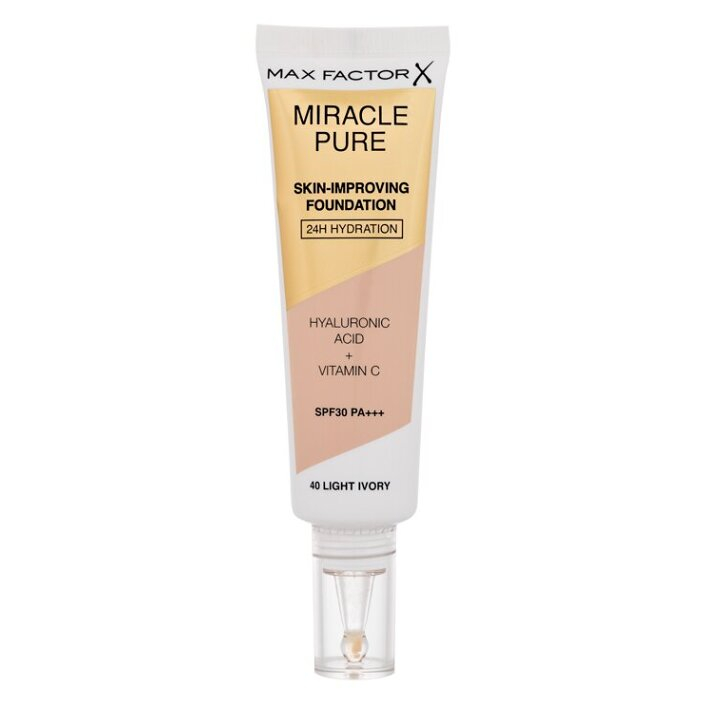 MAX FACTOR Miracle Pure SPF30 Skin-Improving Foundation 40 Light Ivory make-up 30 ml
