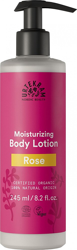 URTEKRAM Rozmazlující růžové tělové mléko BIO 245 ml