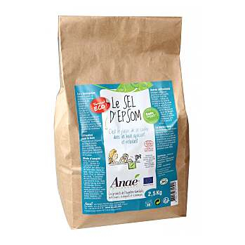 ANAÉ BY ECODIS Epsomská sůl pytel 2,5 kg (Přírodní přípravky na sprchování a mytí) - Přírodní