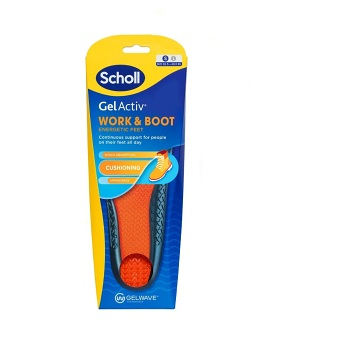 SCHOLL GelActiv work & boot gelové vložky large 1 pár (Vložky do bot) - Antibakteriální, Ortopedické, Zdravotnické, Ochranný