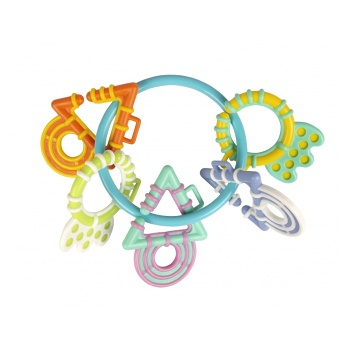 PLAYGRO Kousátko s tvary pastelové (Kousátka pro miminka) - Sada