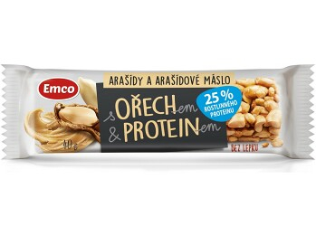 EMCO Tyčinka s ořechem a proteinem Arašídy a arašídové máslo 40 g