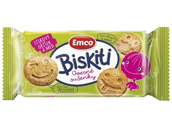 EMCO Biskiti ovesné sušenky Lískový oříšek a med 60 g