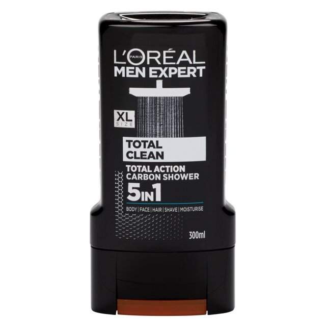 Levně L'ORÉAL Men Expert Sprchový gel 5v1 Total Clean 300 ml