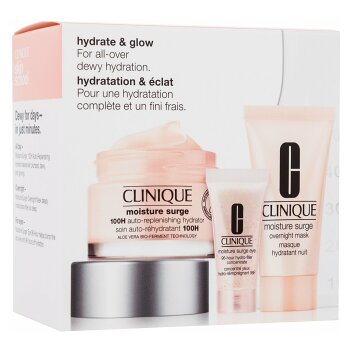 CLINIQUE HYDRATE & GLOW GIFT SET Hydratační pleťový krém 50 ml + pleťová maska 30 ml + oční gel 5 ml Dárkové balení