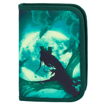 BAAGL Školní penál klasik dvě chlopně drak ()